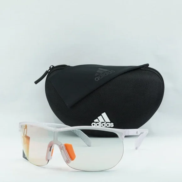 NEW ADIDAS SP0003 26C SUNGLASSES Adidas SP0003 26C Smoke Clear Plastic Half-Rimless  main image 3